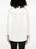 Forte Forte Sequins Mesh Cuffs Popline Shirt