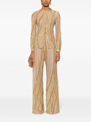 Forte Forte Lurex Jacquard Jersey Flared Pants