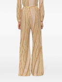 Forte Forte Lurex Jacquard Jersey Flared Pants
