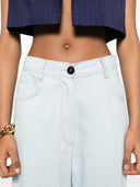 Forte Forte Printed Cotton And Linen Blend Jeans