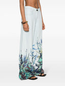 Forte Forte Printed Cotton And Linen Blend Jeans