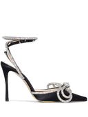 Mach & Mach Pre Double Bow Satin High Heel Pumps