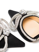 Mach & Mach Pre Double Bow Satin High Heel Pumps