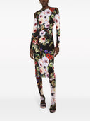 Abito midi di seta stampato Dolce & Gabbana