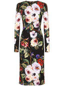 Abito midi di seta stampato Dolce & Gabbana