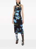 Dolce & Gabbana trykt silke midi kjole
