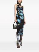 Dolce & Gabbana trykt silke midi kjole