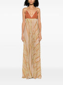 Forte Forte Lurex Jacquard Jersey Long Cross Dress