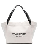 Tom Ford Canvas And Leather Large Tote Bag