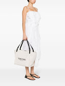 Tom Ford Canvas And Leather Large Tote Bag