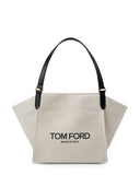 Tom Ford Canvas And Leather Medium Tote Bag
