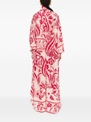 F.R.S . Printed Crepe De Chine Long Dress