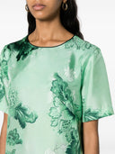 F.R.S . Printed Silk Long Dress