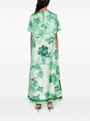 F.R.S . Printed Silk Long Dress