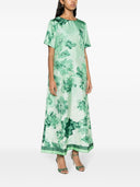 F.R.S . Printed Silk Long Dress