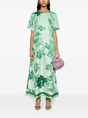 F.R.S . Printed Silk Long Dress