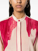 F.R.S . Printed Crepe De Chine Shirt