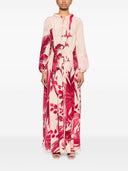 F.R.S . Printed Silk Long Dress