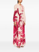 F.R.S . Printed Silk Long Dress