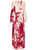 F.R.S . Printed Silk Long Dress