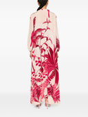 F.R.S . Printed Silk Long Dress