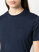 Tory Burch Embroidered Logo Cotton T Shirt
