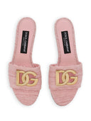 Dolce & Gabbana Dg Logo Leather Slides