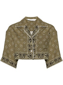 Palm Angels Paisley Camisa recortada con estampado