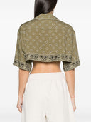 Palm Angels Paisley Camisa recortada con estampado