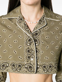 Palm Angels Paisley Camisa recortada con estampado