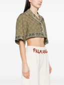 Palm Angels Paisley Camisa recortada con estampado