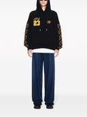 Off White bedrucktes Baumwoll -Hoodie