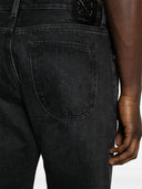 Off White Tapered Denim Jeans