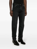 Off White Tapered Denim Jeans
