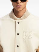 Palm Angels Monogram Leather Bomber Jacket