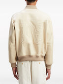 Palm Angels Monogram Leather Bomber Jacket