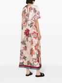 F.R.S . Printed Silk Long Dress