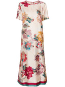 F.R.S . Printed Silk Long Dress