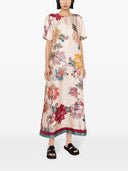 F.R.S . Printed Silk Long Dress