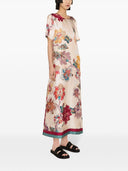 F.R.S . Printed Silk Long Dress