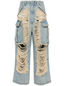 Darkpark Ripped Denim Cargo Jeans