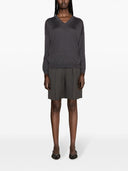 Brunello Cucinelli Cashmere And Silk Blend V Necked Sweater