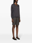 Brunello Cucinelli Cashmere And Silk Blend V Necked Sweater