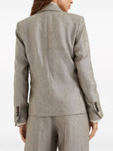 Brunello Cucinelli linned dobbeltbrystjakke