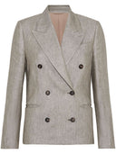 Brunello Cucinelli linned dobbeltbrystjakke