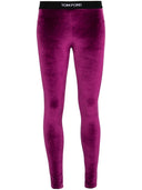 Tom Ford Logo Velvet Leggings