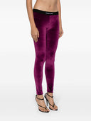 Tom Ford Logo Velvet Leggings