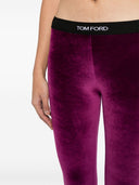 Tom Ford Logo Velvet Leggings