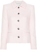 Alessandra Rich Sequin Checked Tweed Jacket