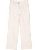 Alysi Flared Linen Cropped Trousers
